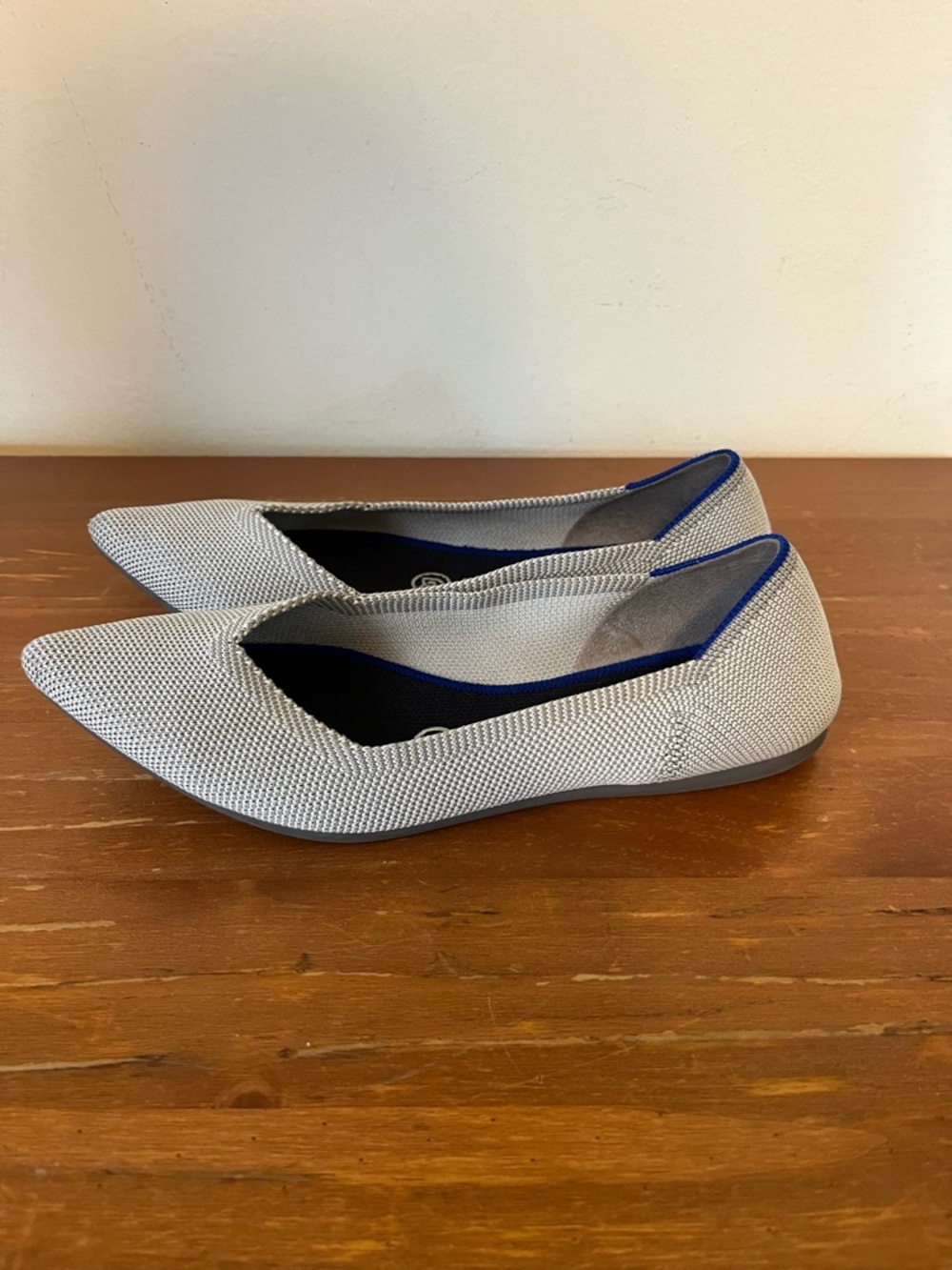 Rothy's The Point Grey Flax Birdseye Ballet Slip On Flats Women's Size 6.5 - Picture 6 of 11
